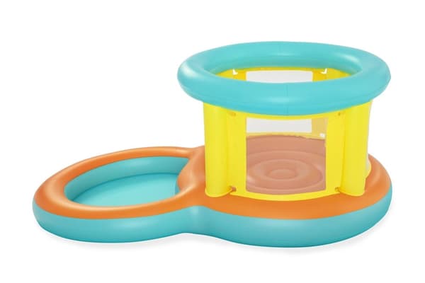 Oppustelig trampolin til børn 3-6 år 239x149x102 cm max 27 kg