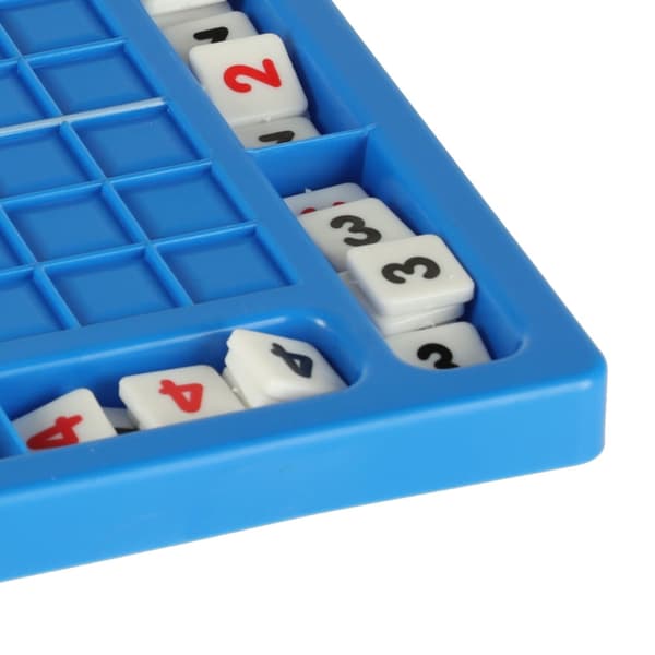 Sudoku logikspil i plast med spilleplade og 81 talklodser 3+