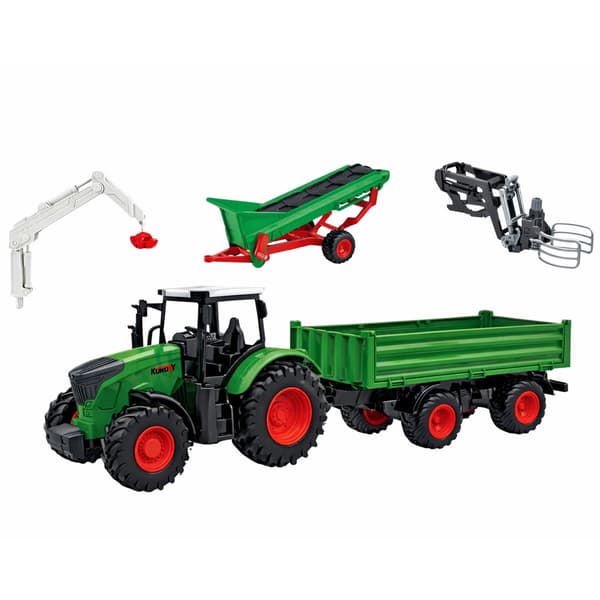 Bondgårdsleksak 45 delar med traktor, lyftbart släp, djur & figurer