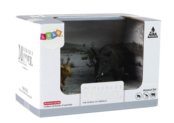 Vildsvinsfigurer set 2-pack vuxet vildsvin + unge 10 cm, 3+ år