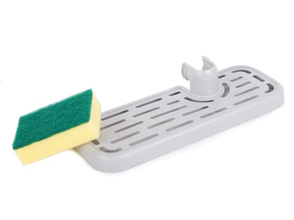 Diskbänksorganisatör för kranrör med korg 28 cm max 2,5 cm rör