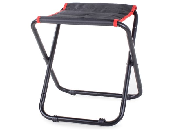 Sammenklappelig fiskestol i metal 34 cm, sort