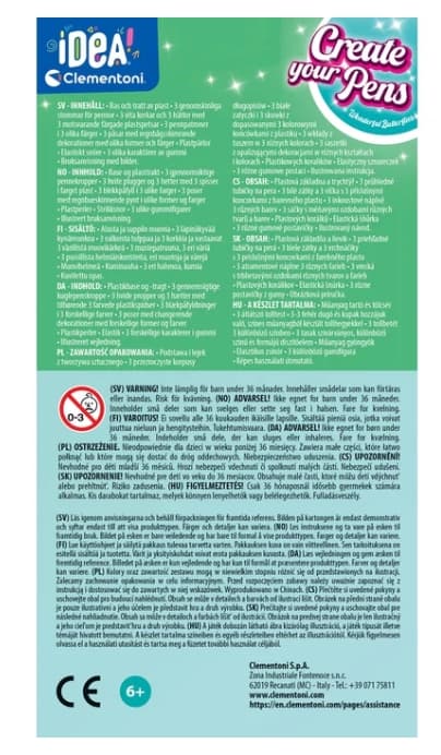 Kynäaskartelusetti lapsille 6+ – rakenna ja koristele kyniä musteella & perhosaiheella