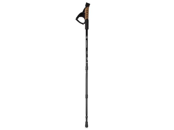Nordic walking-stav teleskopisk 64–135 cm aluminium sort 1 stk