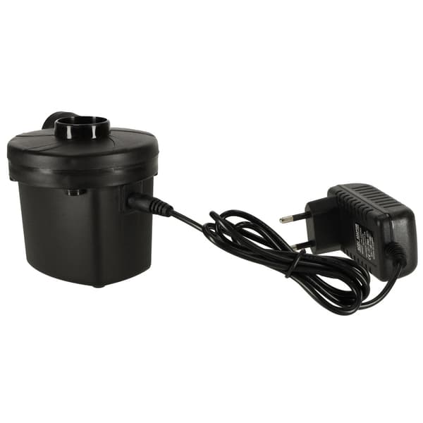 Elektrisk luftpumpe til luftmadras 12V/230V med dyser