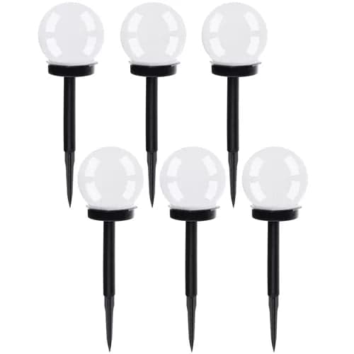 Solcellelamper havepæle LED koldhvid IP44 6-pak 35 cm