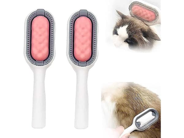 3-i-1 pelsbørste hund/kat silikone 19 cm til våd/tør pelspleje