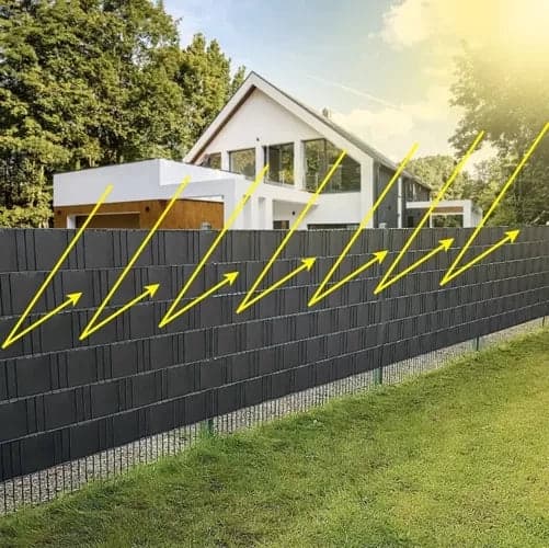 Hegnsbånd PP antracit 19x260 cm UV-bestandigt til panelhegn