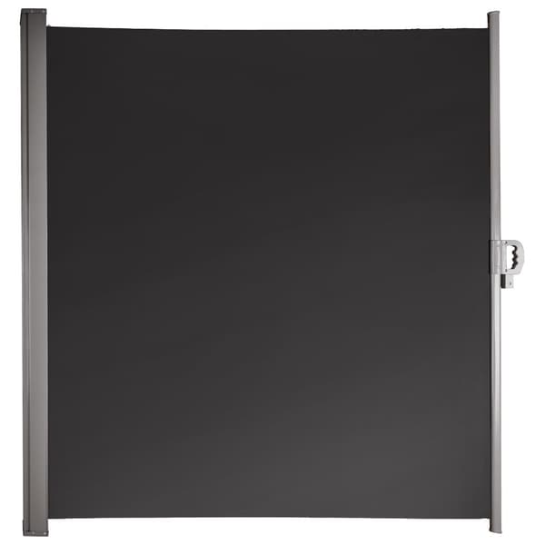 Sidomarkis mörkgrå 400x180 cm rullbar vind- och insynsskydd