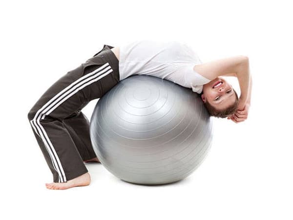 Gymnastikbold 65 cm PVC sølv inkl pumpe