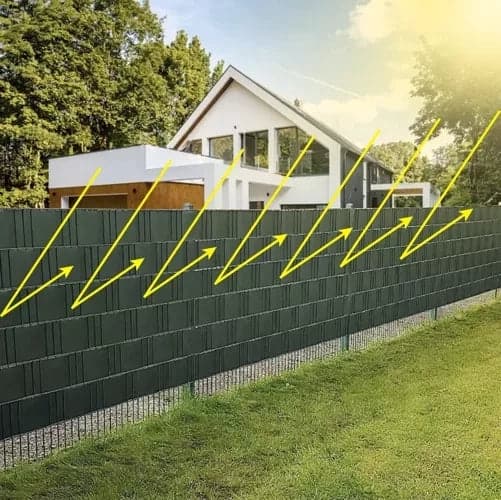 Stängselband PVC grön 19 cm x 35 m 450 g/m² inkl 25 klipp