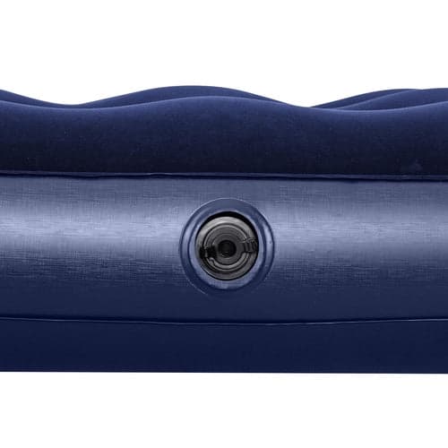 Luftmadrass enkel 185x76x22 cm velour, coil-beam, reparationslapp