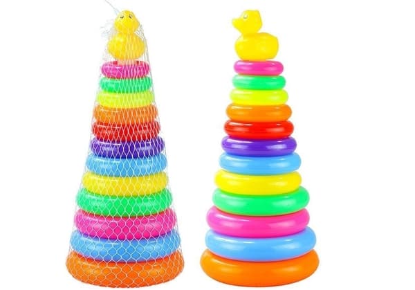 Stable-ringe legetøj med and 40 cm, bad- og vandlegetøj 18+ mdr