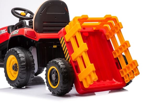 Batteridriven leksakstraktor röd BBH-030 för barn