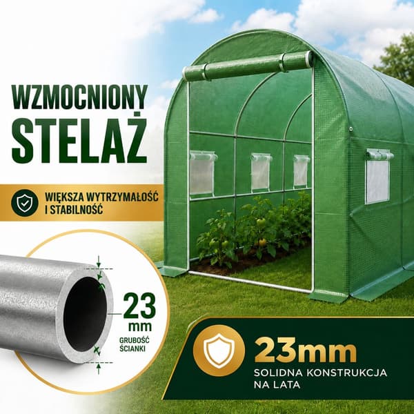 Växthustunnel polytunnel 30 m² 10x3x2 m UV12 PE 140 g/m²
