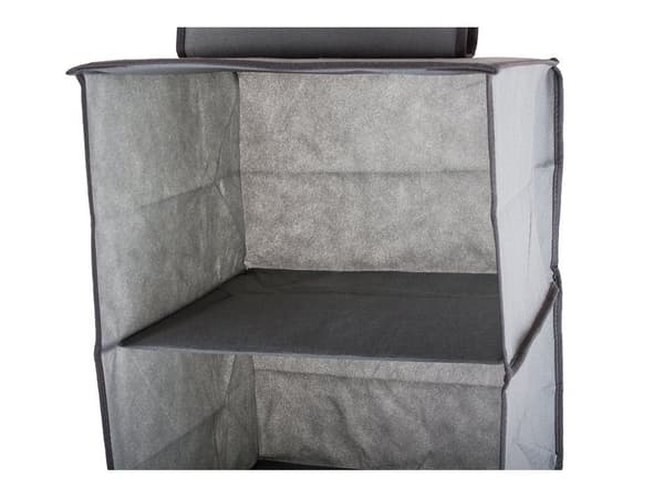 Hængende garderobeorganisator 3 hylder 30x30x60 cm grå