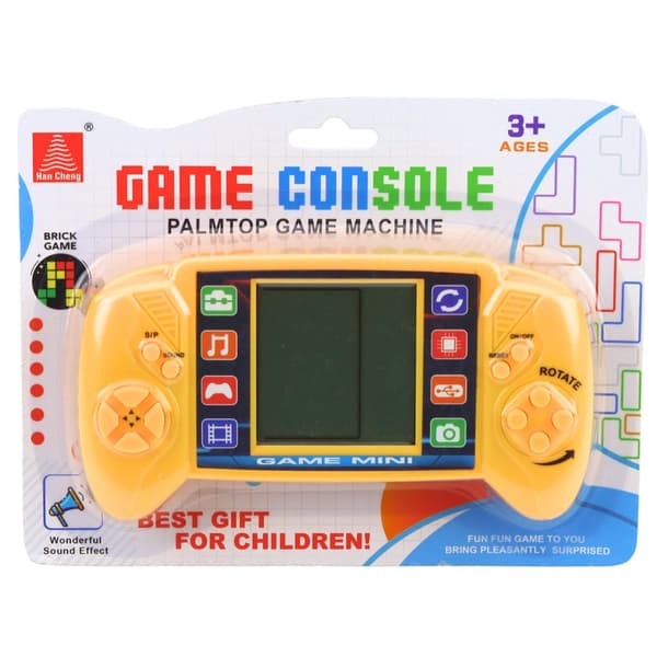 Tetris elektronisk spil LCD bærbar spilkonsol, gul, 2x AA