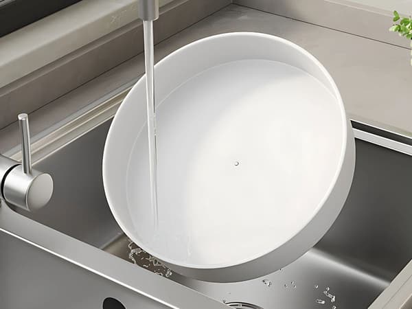 Roterende organiseringsbakke 25 cm plast hvid