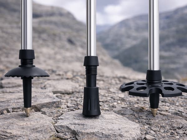 Sammenklappelige trekkingstænger aluminium anti-shock 2-pak sølv