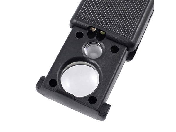 Juvelerlupe 30x/60x med LED og UV, inkl. batterier