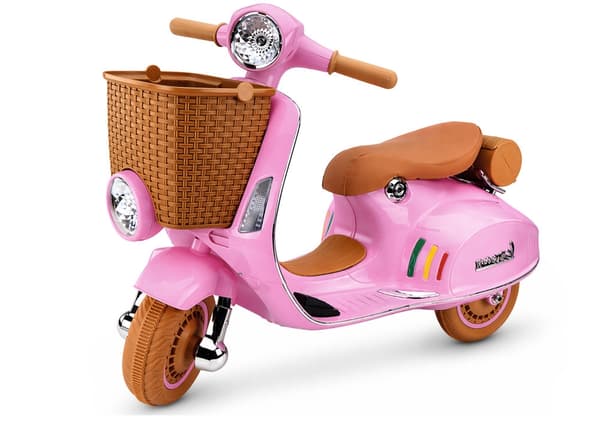 Batteridriven scooter Vespa XW-03 rosa, lättviktsmodell