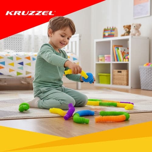 Sensoriset putket joustavat moniväriset 10-pack 15–51,5 cm