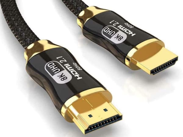 HDMI 2.1-kabel 1,5 m nylonflettet 48 Gbit/s guldbelagt