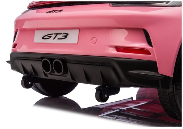 Sähköauto lapsille Porsche GT3 24V vaaleanpunainen akullinen ajolelu