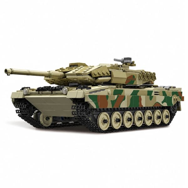 Fjärrstyrd Leopard stridsvagn byggset 1100 delar appstyrning 35,4 cm