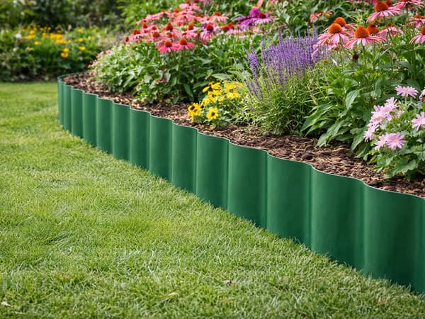 Haveafgrænsning plast 9 m x 20 cm grøn