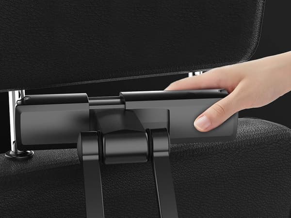 Mobil- og tablet-holder til bilens nakkestøtte 11,5–20,5 cm, sort
