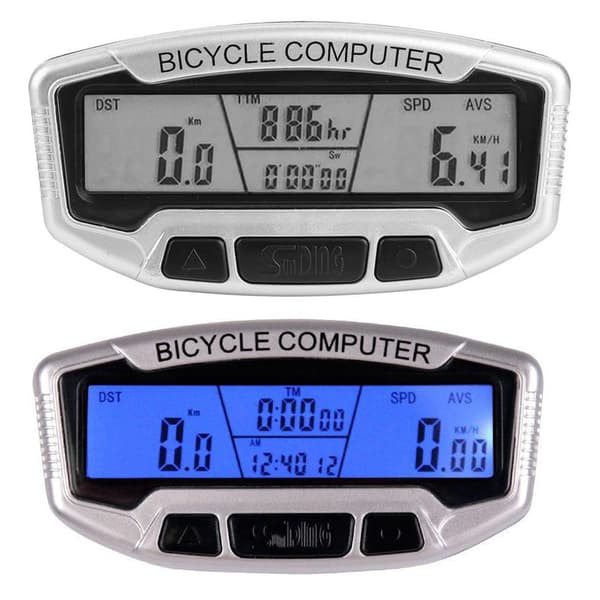 Vandtæt cykelcomputer 28 funktioner med baggrundsbelysning
