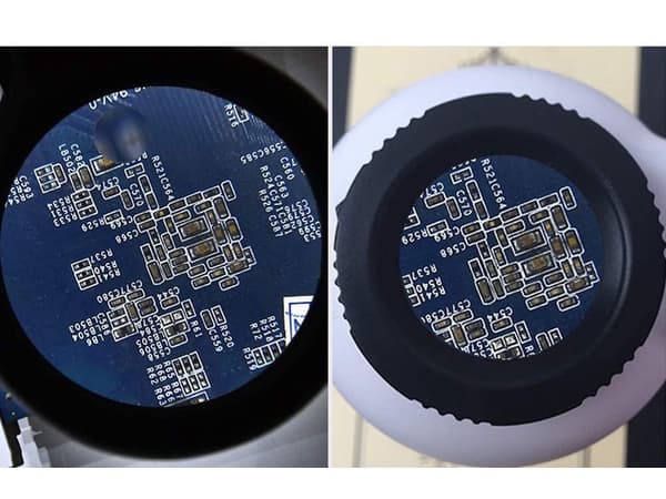 Tredje hånd med forstørrelsesglas og LED 2,5x-10x adapter