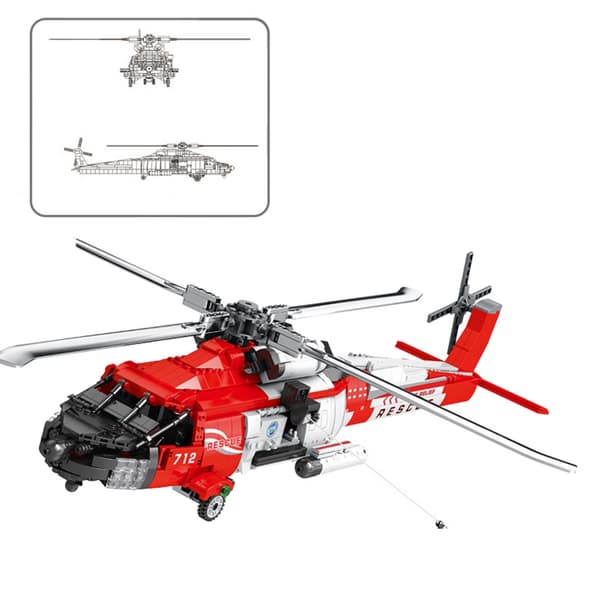 Byggeklodser redningshelikopter HH-60J Jayhawk 1137 dele