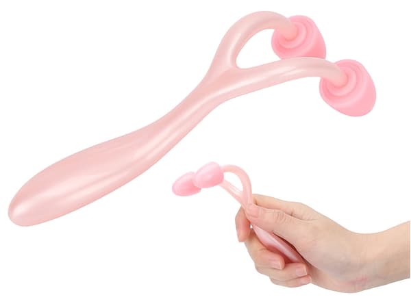 Næseformer med massage, 2 roterende ruller 12,5x5 cm, rosa