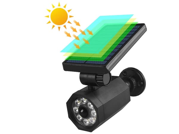 Solcellelampe LED med bevægelses- og skumringssensor 66 cm