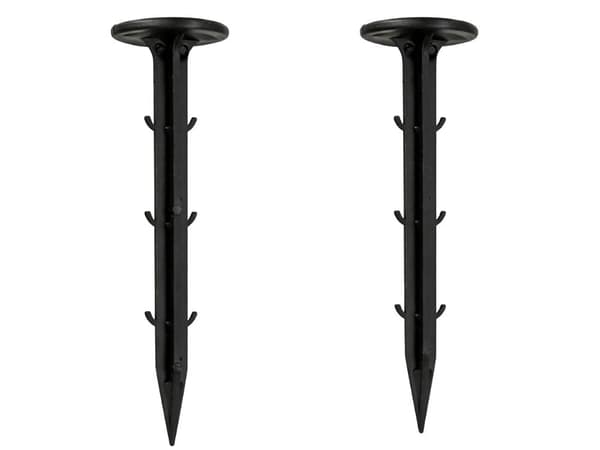 Maapiikit kuitukankaalle muovia 11 cm, mustat, 10 kpl
