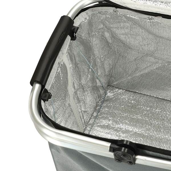 Termisk picknickkorg 32L fällbar med aluminiumram grå