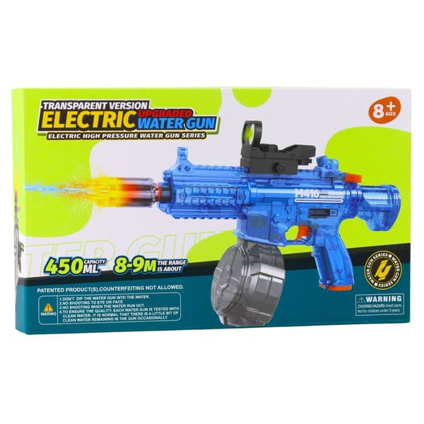 Elektrisk vandpistol M416 450 ml genopladelig USB Transparent sort