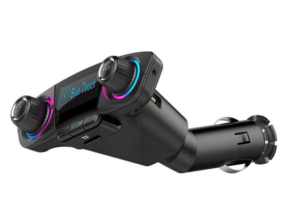 FM-sändare Bluetooth 5.0 biladapter 12/24V 2x USB AUX SD