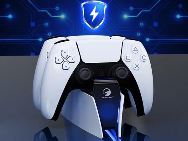 PS5 opladerstation for 2 DualSense-controllere med LED sort/hvid USB