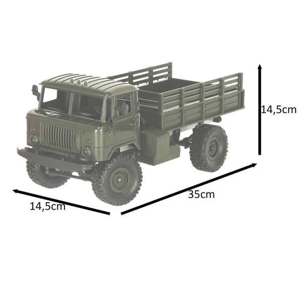 Fjernstyret off-road bil 1:16 4x4 2,4 GHz med lys 14+