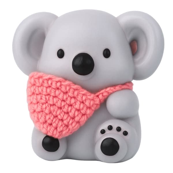 Anti-stress squishy koala med ullväska, sensorisk klämleksak