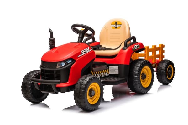 Batteridriven leksakstraktor röd BBH-030 för barn