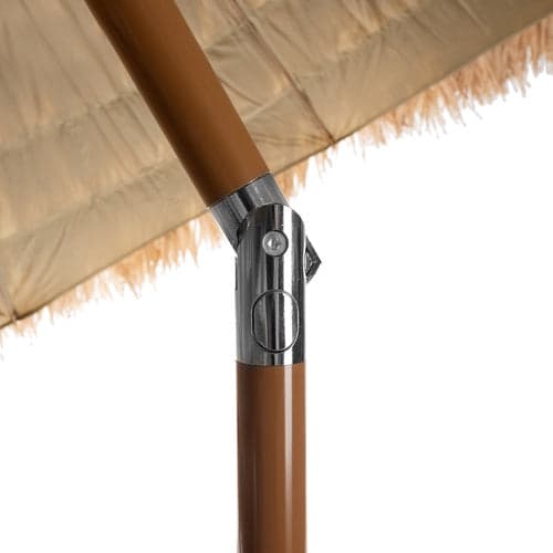 Fällbar parasoll 170 cm beige, höjdjusterbar 105-185 cm med skydd