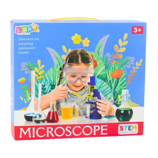 Barnmikroskop 300x med tillbehörskit för STEM-experiment 3-12 år