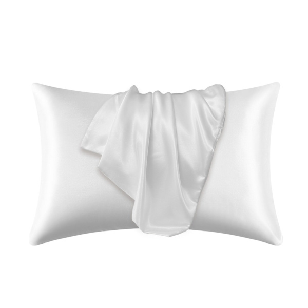 Lyxigt Satinörngott - Set med 2 Kuddfodral, 50 x 66 cm - Vit
