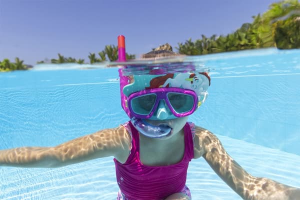 Dykmask och snorkelset barn unicorn-design med UV-skydd