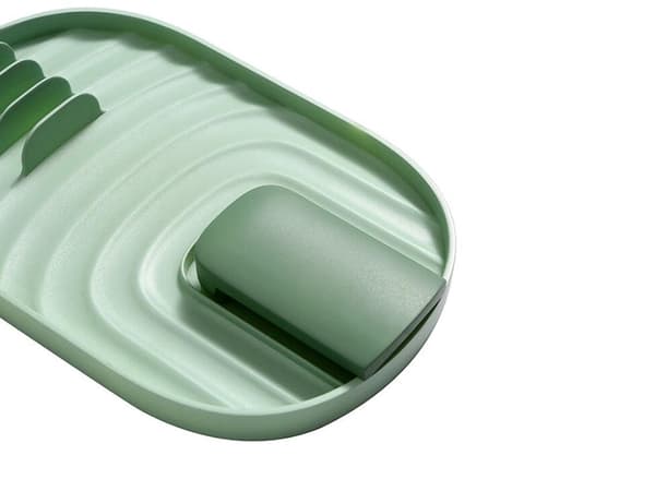 Bestickställ för diskmaskin med lockstöd plast grön 18x11,5 cm