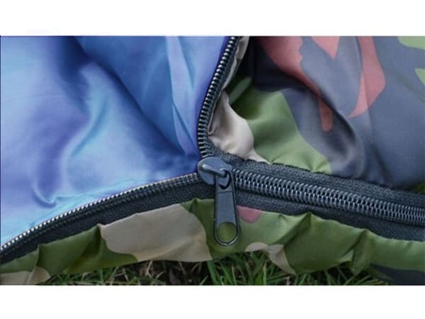 Sovsæk med hætte og lynlås 200 cm polyester moro med opbevaringspose